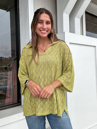 Leaf It Behind Sweater Top