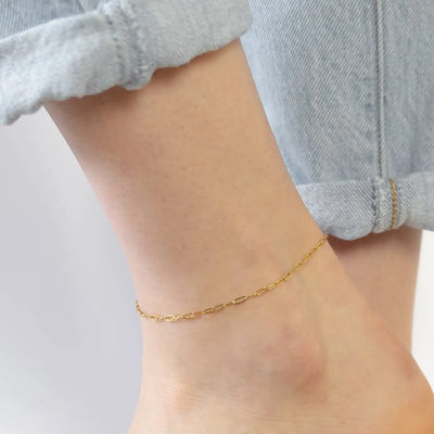 Mini Paperclip Anklet Chain