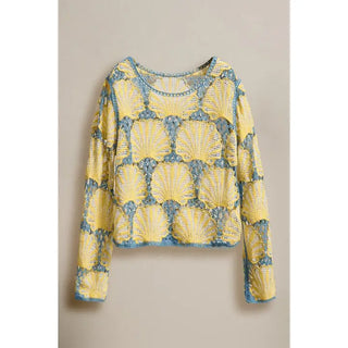 Seashell Crochet Knit Top
