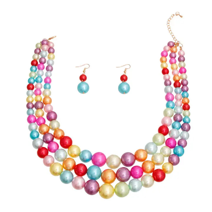 Festive Christmas Rainbow Pearl 3 Layer Set