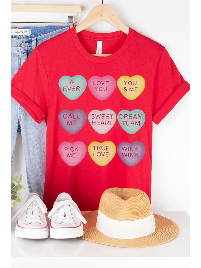 Candy Hearts Valentine Tee