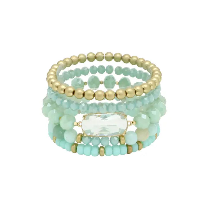 Crystal Beaded Bracelet Stacks