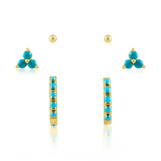 Sahira Turquoise Earring Set - Tarnish Resistant