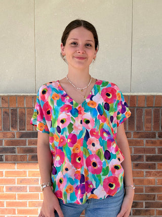 Relaxed Floral Printed Top