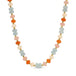 Burnt Orange/Light Blue/Peach