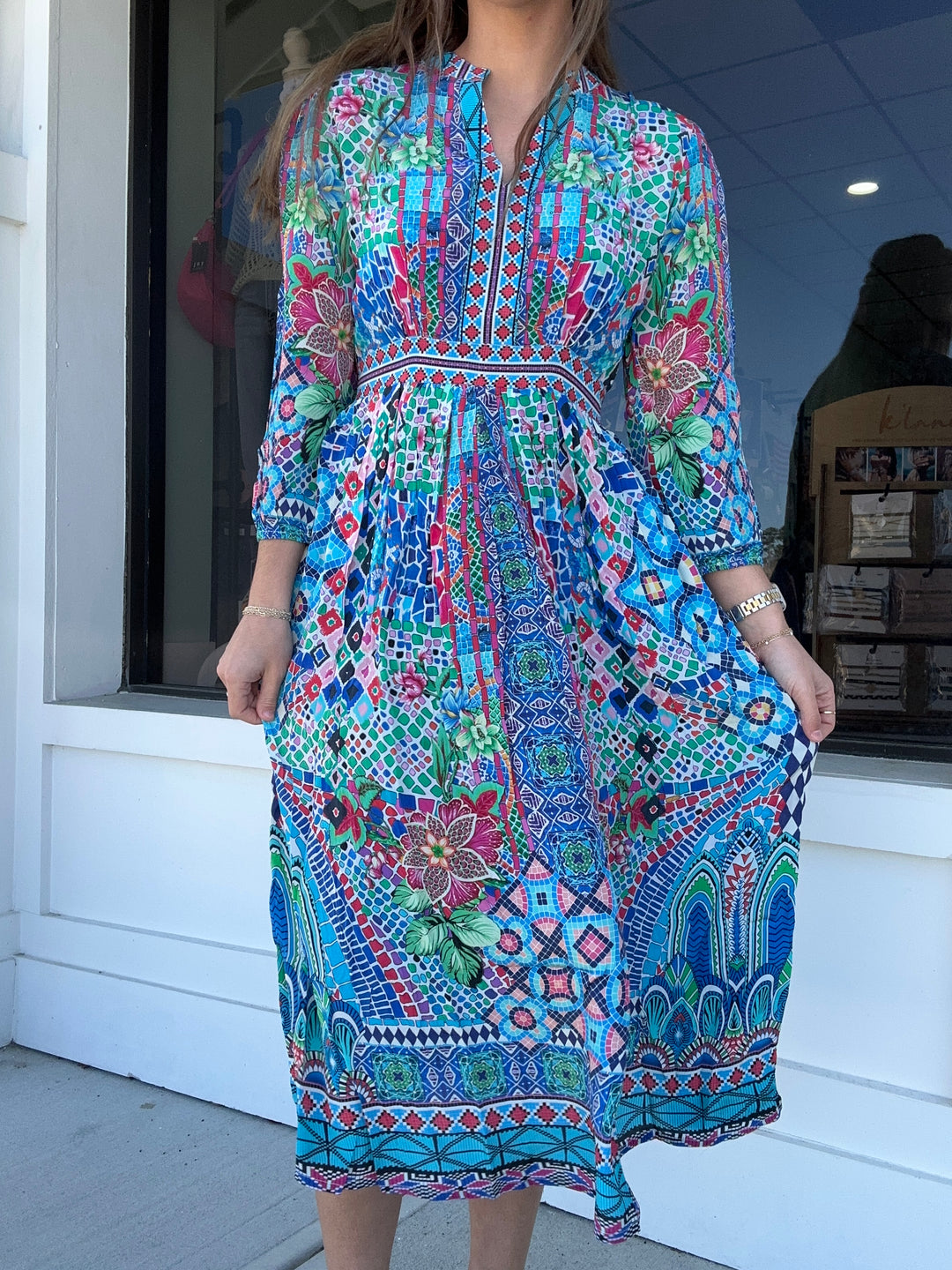 Mosaic Tile Maxi Dress – Salty Chic Boutique