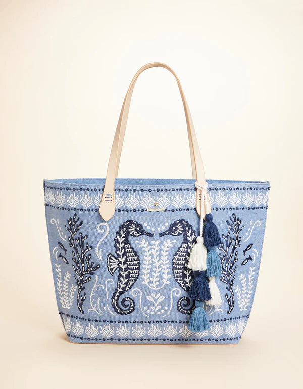 Spartina Fiesta Tote Hamilton Seahorse Blue