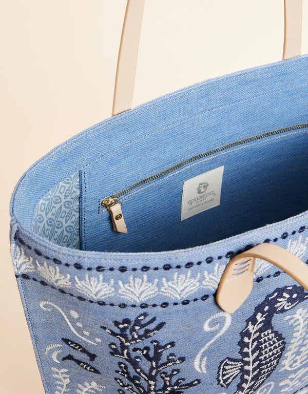 Spartina Fiesta Tote Hamilton Seahorse Blue