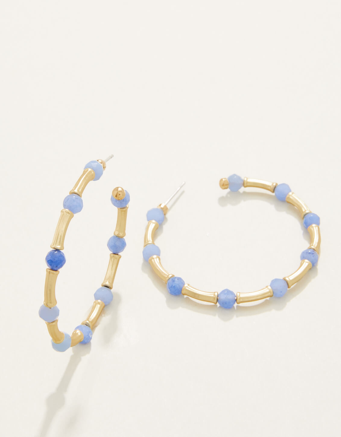 Spartina Calm Waters Hoop Earrings Blue Aventurine