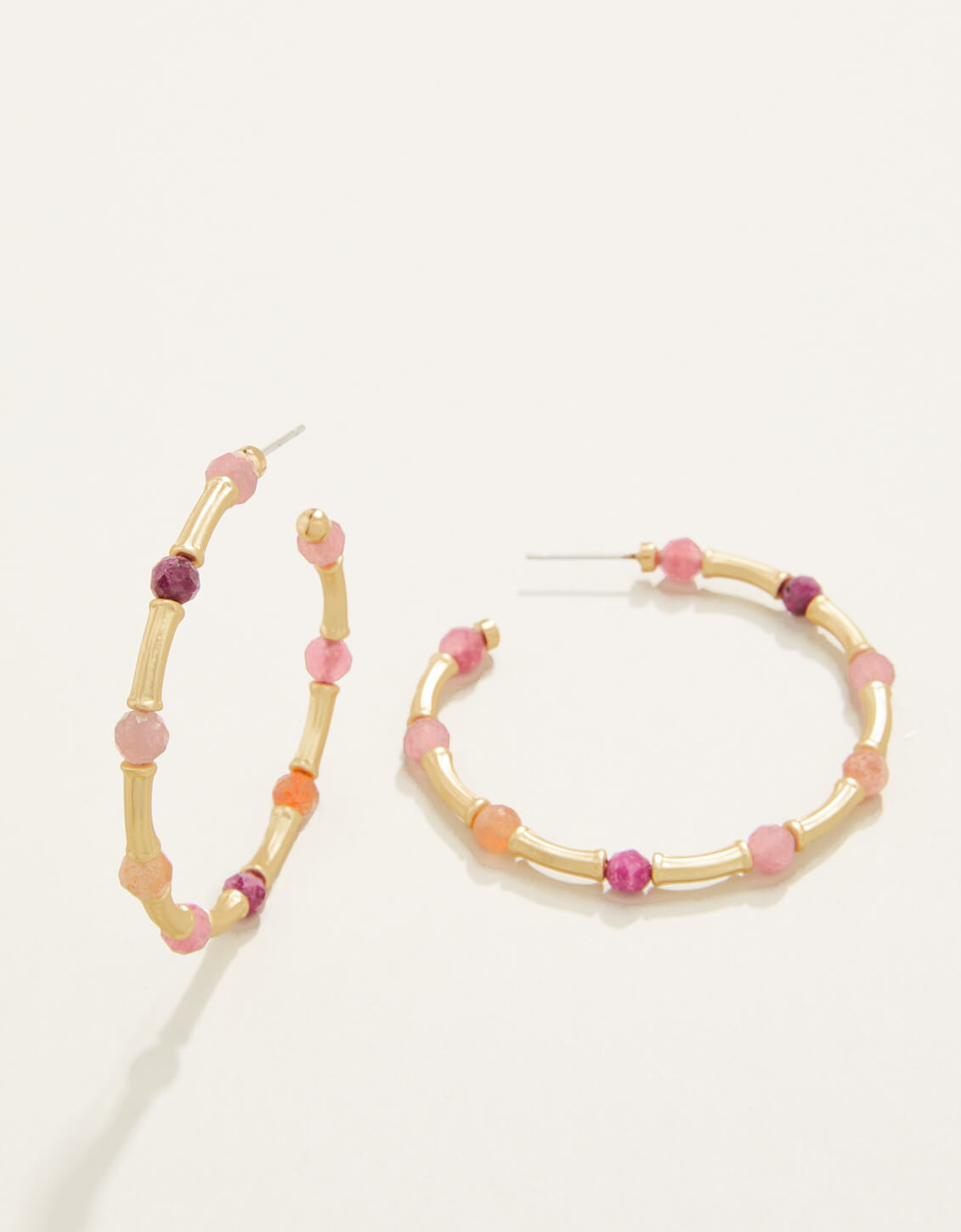 Spartina Calm Waters Hoop Earrings Ruby/Sun Stone