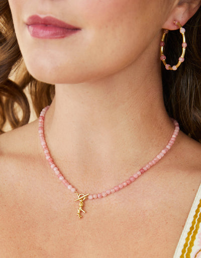 Spartina Calm Waters Necklace Pink Jade