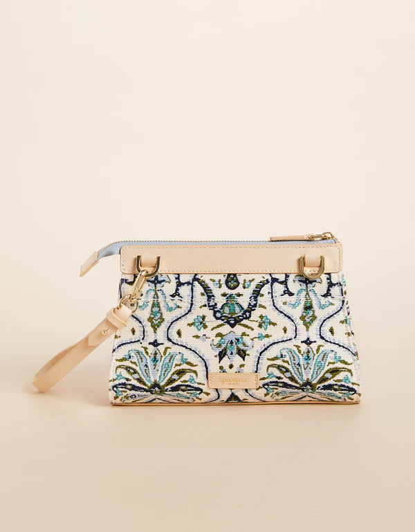 Spartina Annie Crossbody Wristlet Hamilton Rug Print White