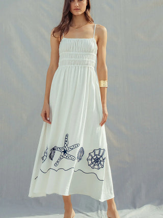 white midi dress pretty little thing Petal and Pup Women's Camellia Midi Dress