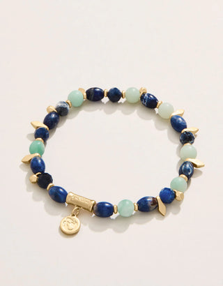Spartina Stretch Bracelet 6mm Tropical Blue/Fringe