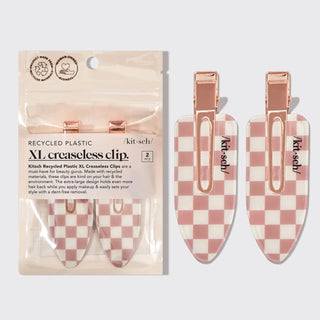 KITSCH Recycled Plastic Xl Creaseless Clips 2pc Set -Terracotta