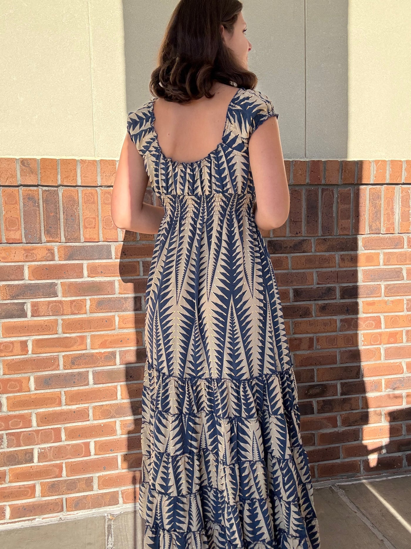 Gold Accents Maxi Dress