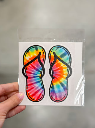 Tye Dye Flip Flops Sticker