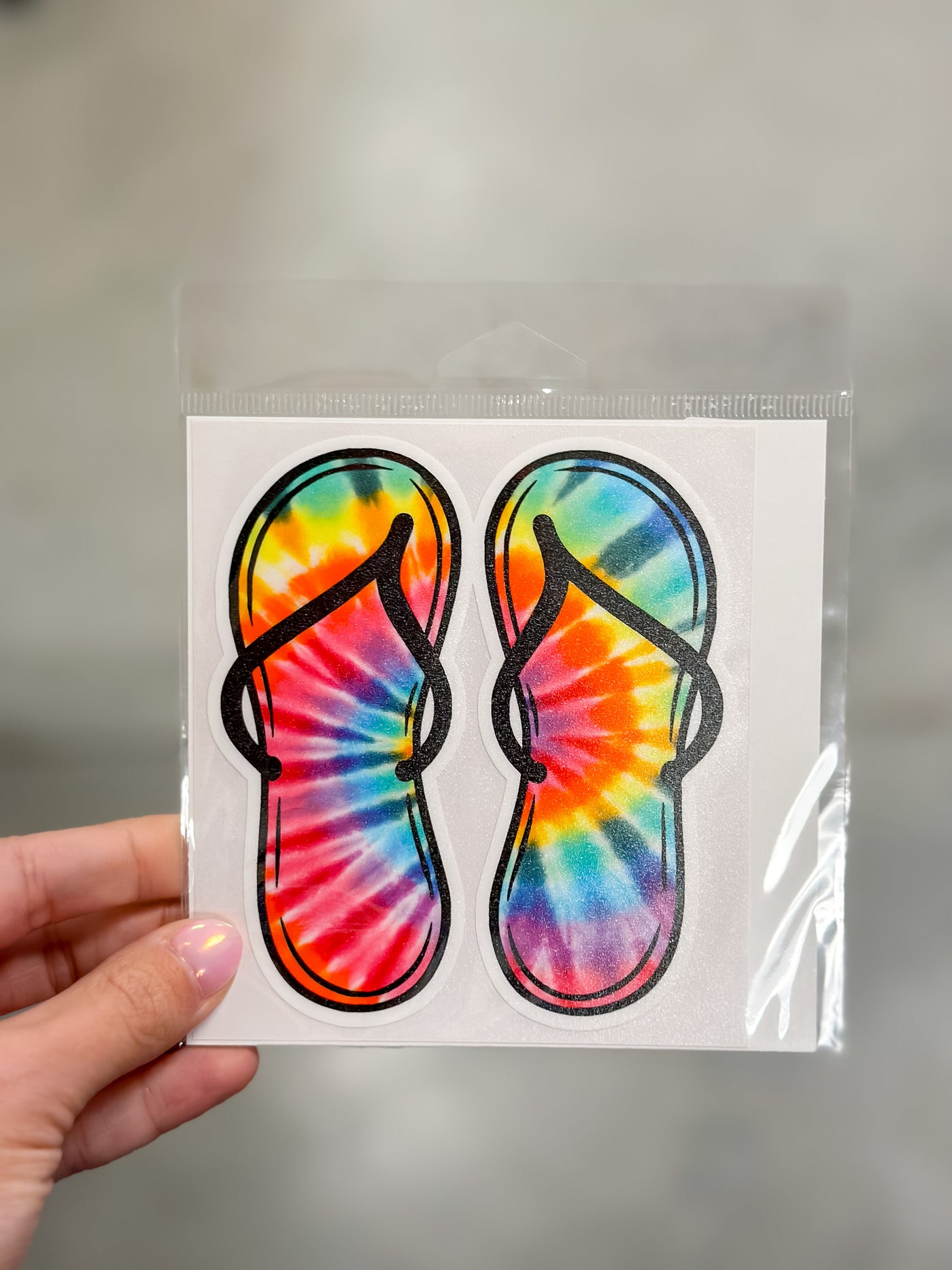 Tye Dye Flip Flops Sticker