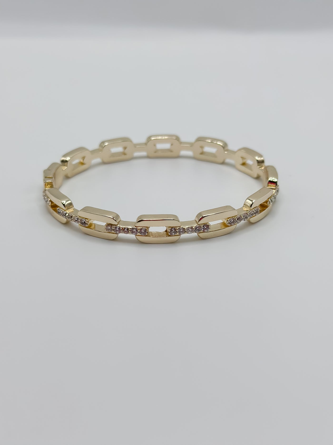 Gold Plated Push Lock Bangle