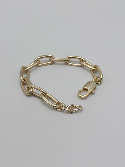 Matte Gold Plated Thick Chain Bracelet