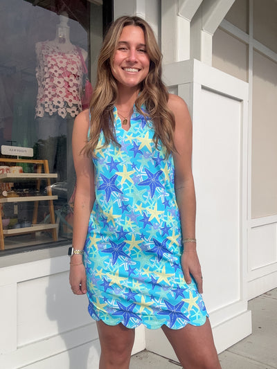 Lulu B Starfish Scalloped Dress
