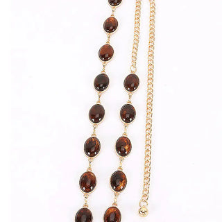 Vintage Acrylic Metal Chain Belt