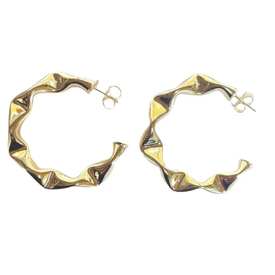 Large Sheila Fajl Wrinkled Hoops