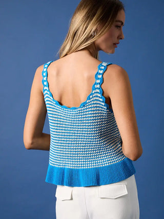 Scalloped Stripe Top