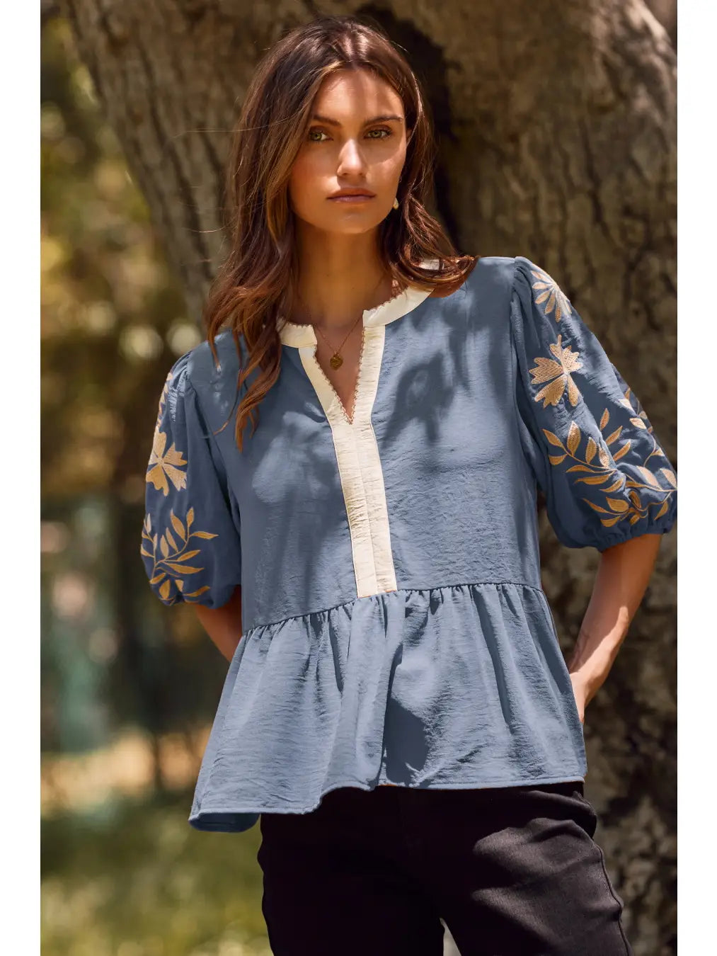 Airflow Peplum Blouse