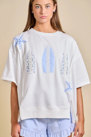 Surfboard Patchwork Tee