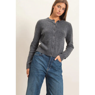 Crew Neck Cardigan