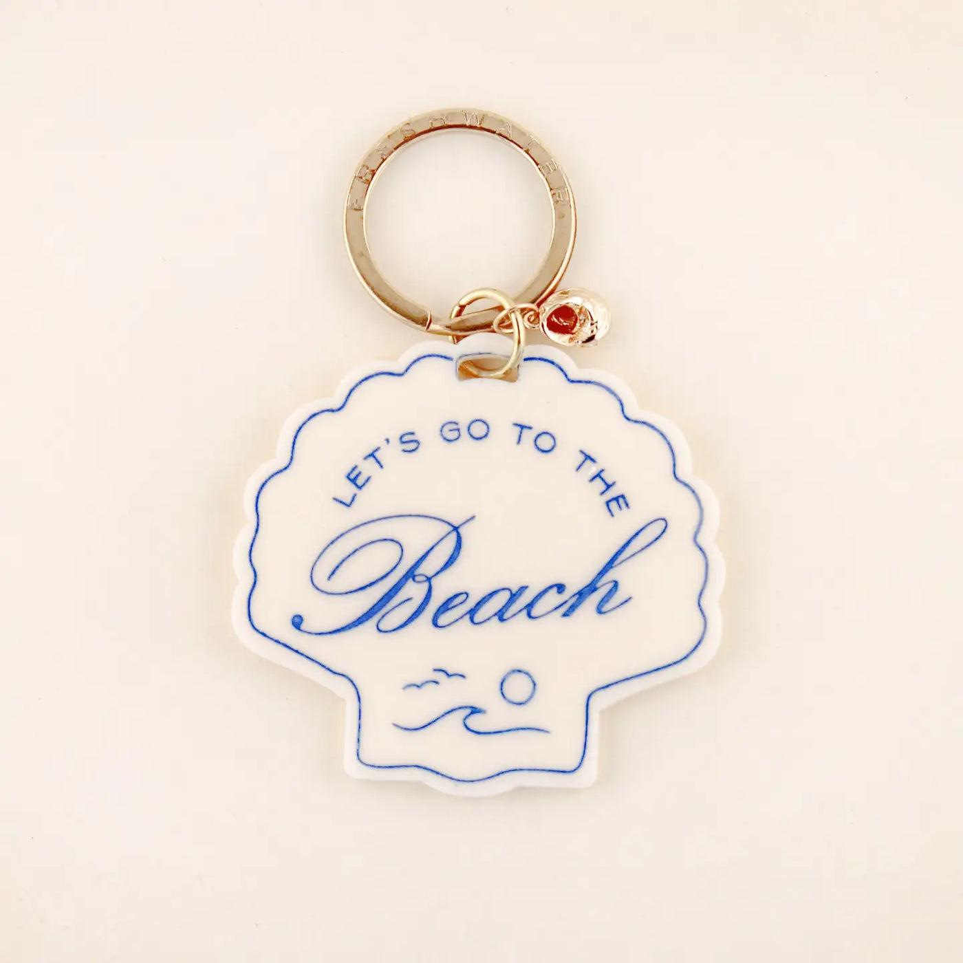 Beach Seashell Charm Keychain