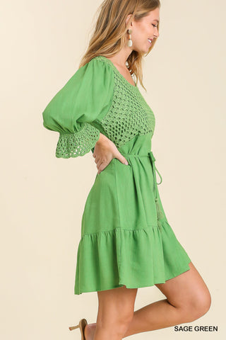 Umgee Cassie Crochet Overlay Dress – Salty Chic Boutique