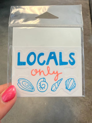 Locals Only Medium Sticker