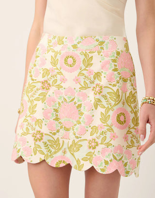 Spartina Matilda Scallop Skort Seawall Damask Pink