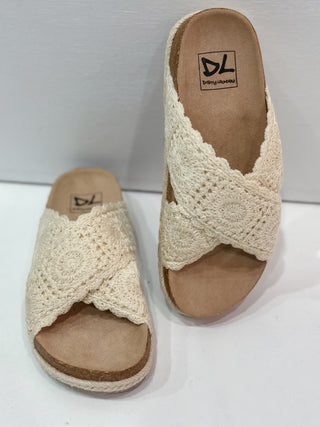 Tacoma Crochet Sandal - Cream