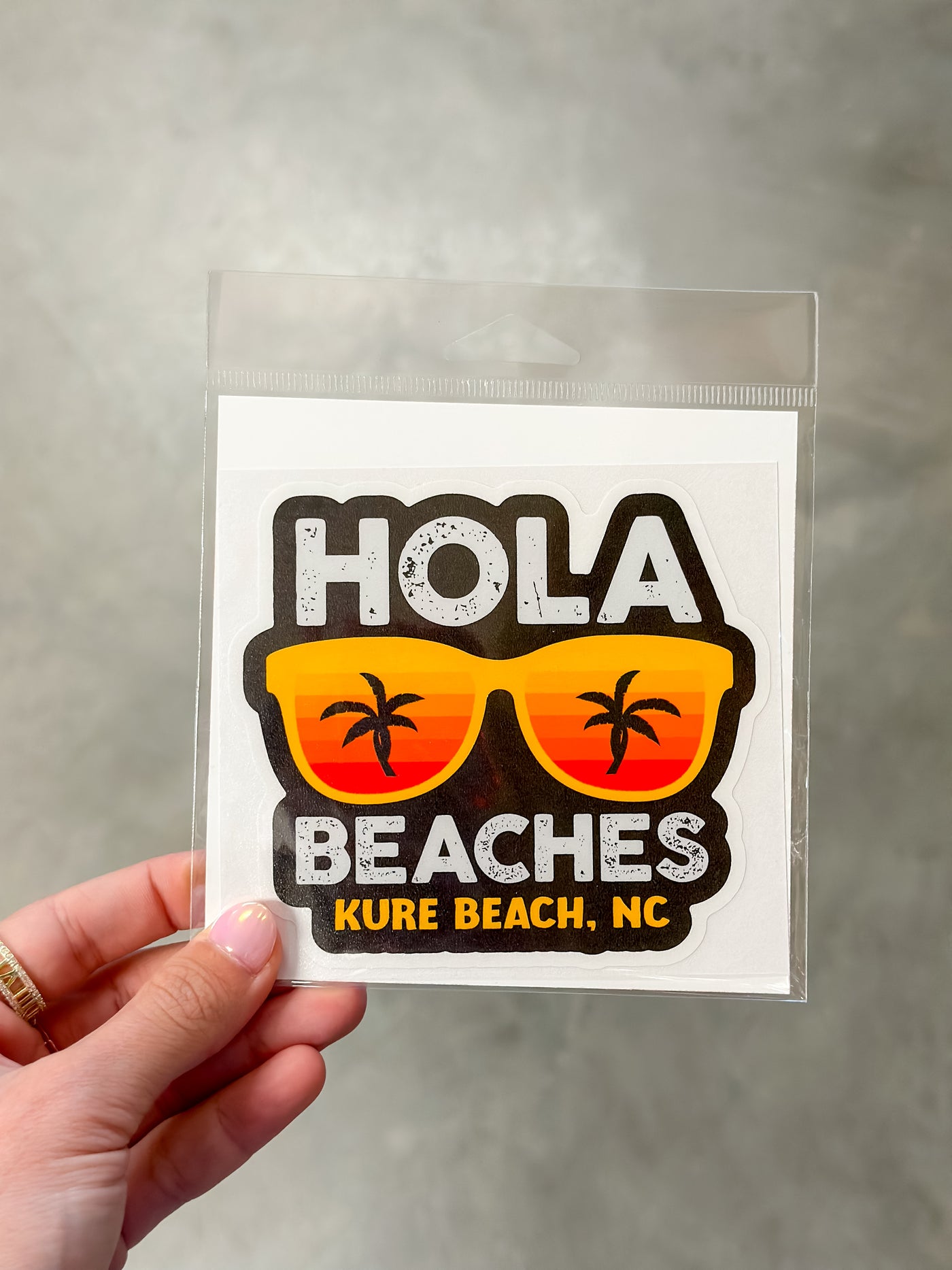 Kure Beach Hola Beaches Sticker