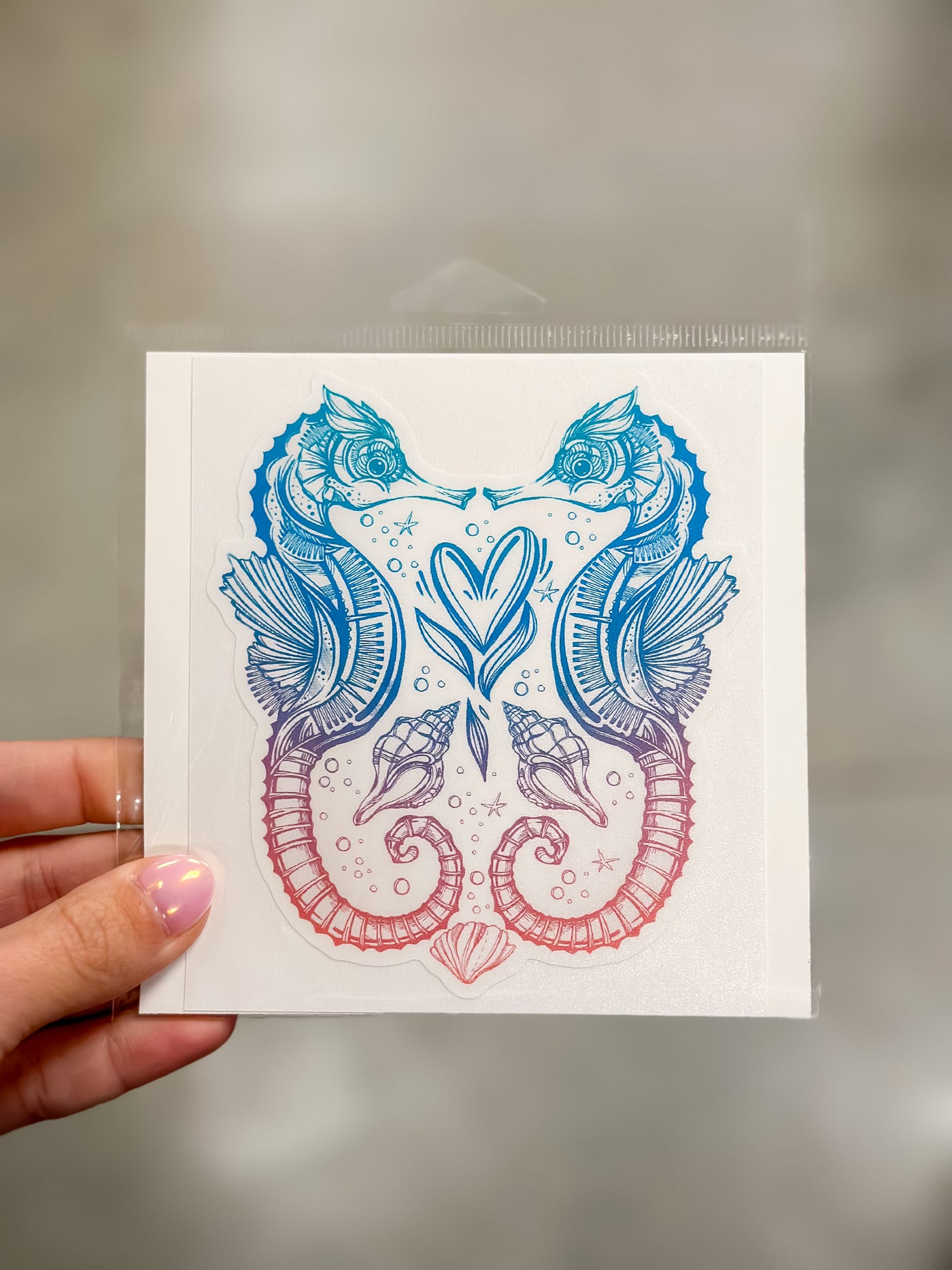 Kissing - Seahorse Sticker