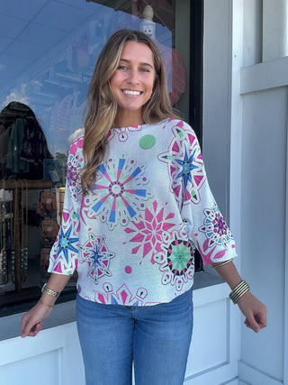 Pink Kaleidoscope Sweater