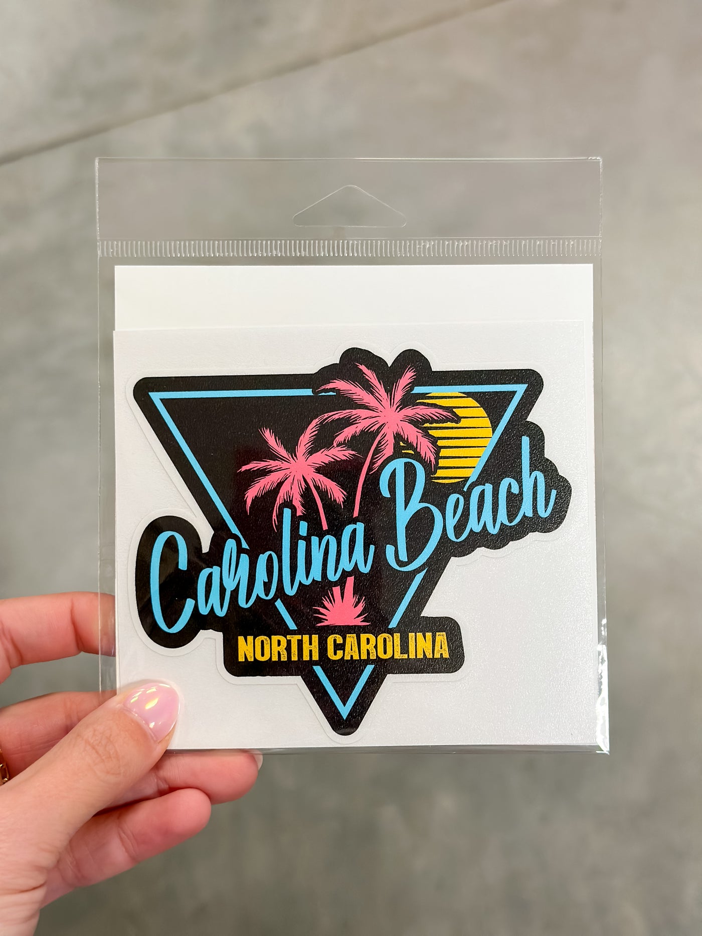 Carolina Beach Retro Sticker