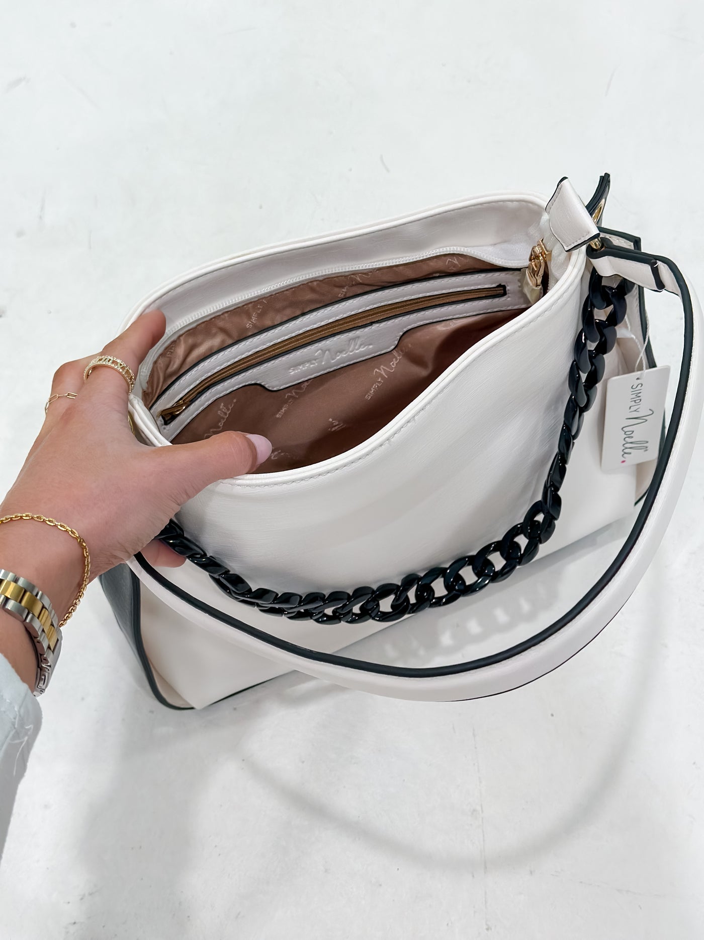 Simply Noelle Textured Chain Hobo
