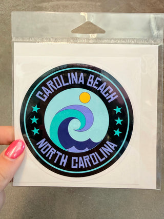 Sun Wave Carolina Beach Large Sticker