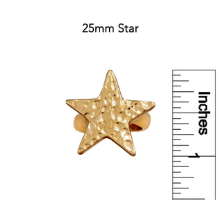 Alchemia Star Hammered Adjustable Ring