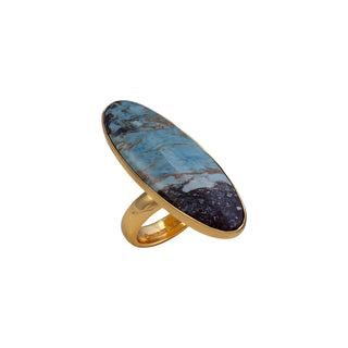 Alchemia Aztec Lapis Oval Adjustable Ring
