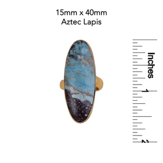Alchemia Aztec Lapis Oval Adjustable Ring