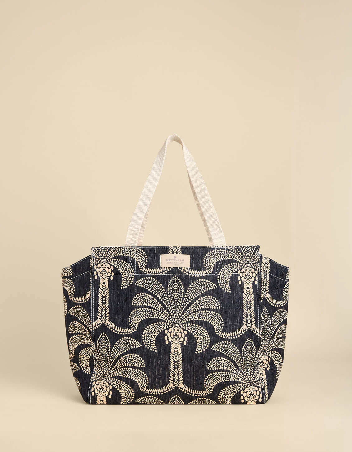 Spartina Shop Tote Bridge Street Palms Black