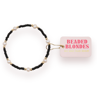 Beaded Blondes Black Pearl Bracelet