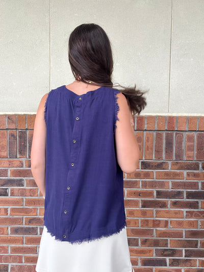 Umgee Linen Fray Top