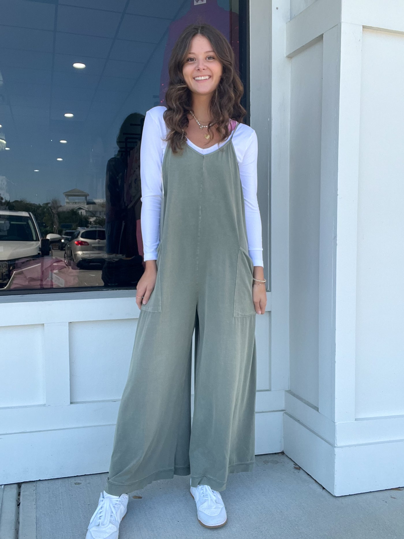 Maggie Sue Mineral Wash Jumpsuit by Easel