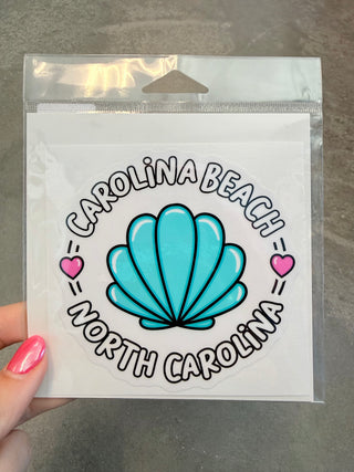 Blue Shell Carolina Beach Large Sticker
